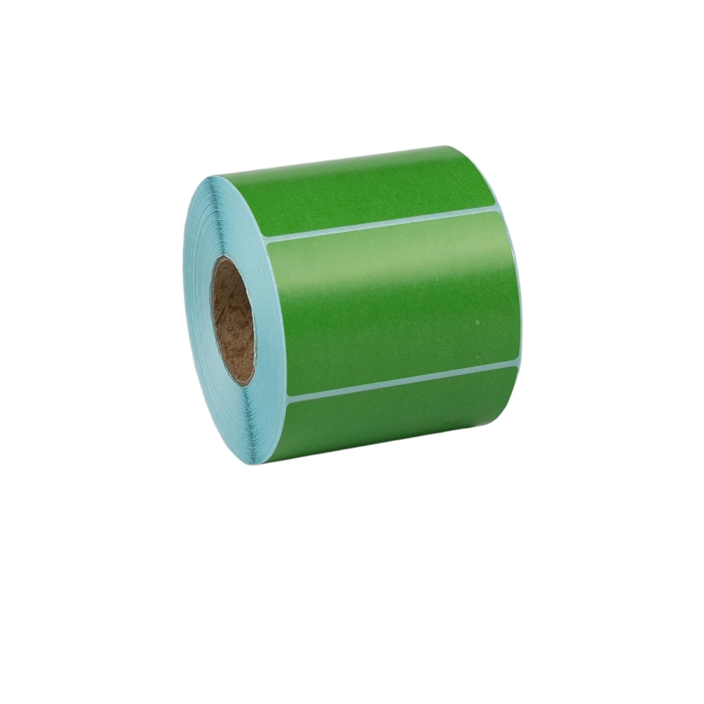 green thermal printer label sticker roll OEM