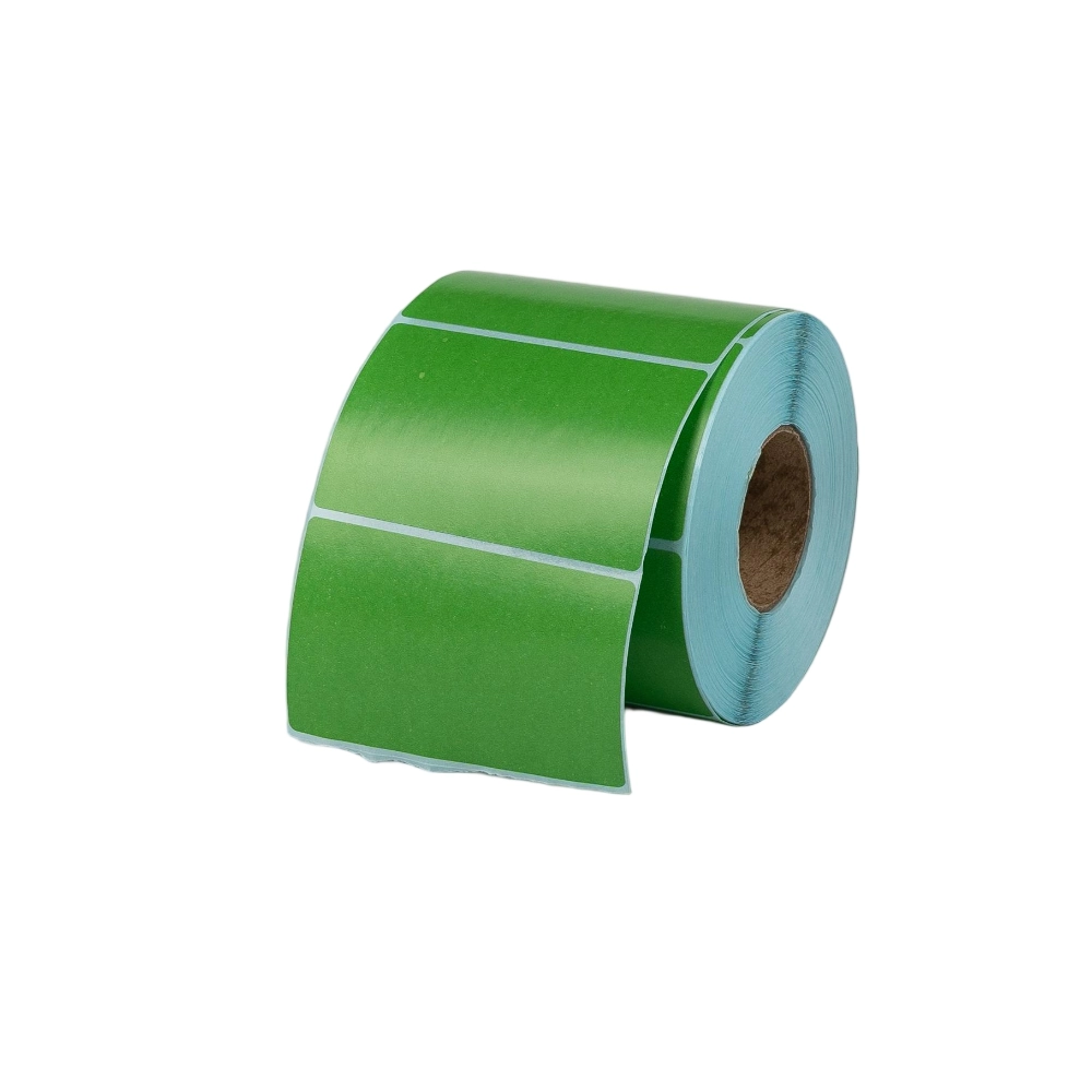 green thermal label stickers self adhesive
