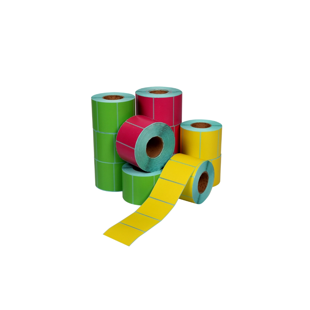 self adhesive 80 mm thermal colour label roll