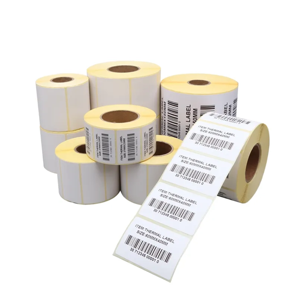 direct thermal label roll 100×150mm adhesive