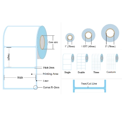 waterproof direct thermal shipping label
